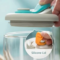 Taza de Viaje de Vidrio de Borosilicato de Doble Pared, Soplada a Mano, de 250 ml, 350 ml, 450 ml, con Tapa de Silicona, Resistente al Calor, Apta para Lavavajillas