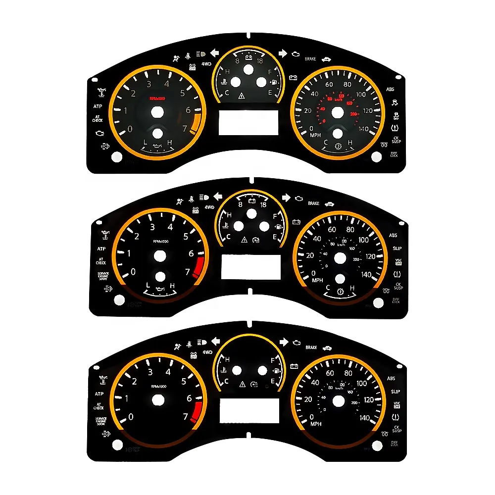 Velocímetro de calibre de dial de tablero de grupo personalizado para automóvil