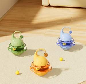 Adjustable Leaky Food Puzzle Feeder <b>Toy</b> for <b>Cats</b> and Dogs, <b>Interactive</b> Tumbler Slow Treat Dispenser, IQ Training Enrichment <b>Toy</b> - Product Image 1