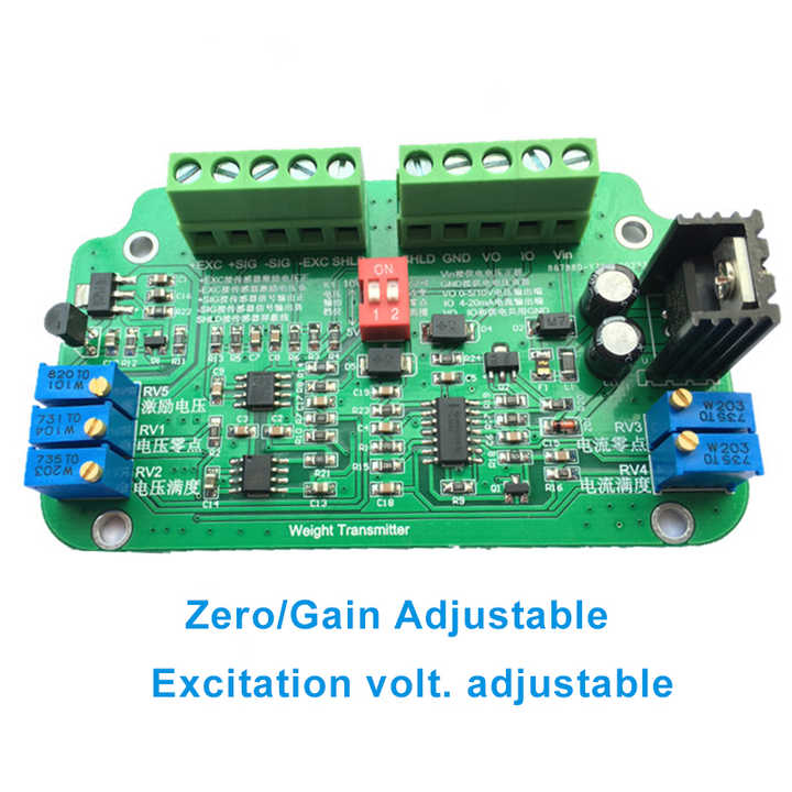 Adjustable Precision Load Cell Amplifier Weighing Sensor Amplifier 1mV ...