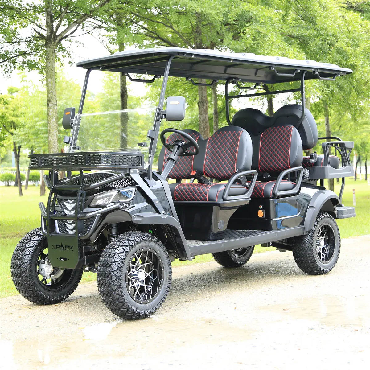 Venta al por mayor 4 + 2 Seaters 48V carrito de golf vehículo utilitario eléctrico carrito de golf de 6 plazas de lujo