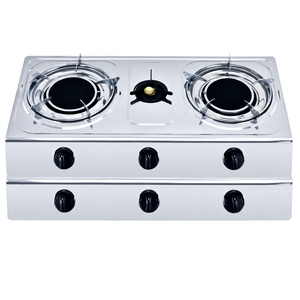 Estufa de Gas de Dos Quemadores, Acero Inoxidable, Portátil, Control por Perillas, Encendido Piezoeléctrico, Uso en Hoteles, Protección Contra Llamas, Fácil de Usar - Product Image 1