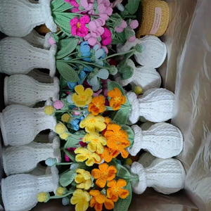 AMZ 2025 nuevo sueño esponjoso hecho a mano ganchillo reina Protea Dahlia flor Imperial decoración del hogar planta juguetes de animales de peluche 100% - Product Image 2