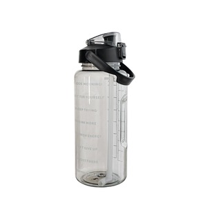 Bouteille d'eau sport en plastique PC grande capacité avec paille, réutilisable, portable, pour fitness, stockage d'eau froide, 1000 ml - Product Image 5