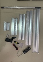 Kit de grattoirs industriels DIY grand format avec manche télescopique 20cm 30cm 60cm 100cm 120cm, spatules et rouleaux à mastic