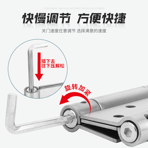Stainless Steel Hinge 180 Degree Double Spring Soft Closing For <b>Drawer</b> Industrial Design Polished Surface - Product Image 5