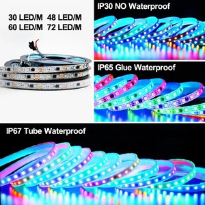 カスタムIP65/IP67防水WS2811 Smd 5050 <span class=keywords><strong>12V</strong></span> <span class=keywords><strong>LED</strong></span>ストリップライトRGBスマートアドレス可能ピクセル<span class=keywords><strong>LED</strong></span>ストリップホテル/KTV/バー用 - Product Image 5