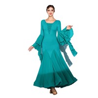 Robe de danse moderne en mousseline de soie, style nouveau, robe d'entraînement pour la danse de salon standard
