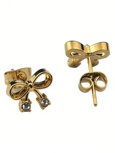 Boucles d'oreilles élégantes pour femmes en acier inoxydable avec zirconias, hypoallergéniques et parfaites comme <span class=keywords><strong>cadeau</strong></span> de fête pour les femmes - Product Image 6