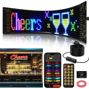 Letrero LED LUXONIC de 34.8x10.2CM, Pantalla Flexible Programable RGB con Control por Aplicación Bluetooth - Product Image 1