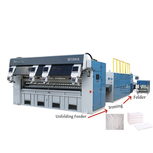Équipement de blanchisserie d'hôtel commercial ligne de lavage <span class=keywords><strong>en</strong></span> acier inoxydable Machine à repasser et à plier automatique chargeur de <span class=keywords><strong>draps</strong></span> de lit <span class=keywords><strong>en</strong></span> vente - Product Image 1