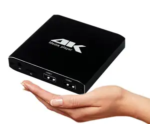 핫 미니 4K 광고 플레이어 지원 마이크로 SD 카드 TF 카드 USB 디스크 2K 4K 1080P 풀 HD 미디어 플레이어 HDD 멀티미디어 플레이어