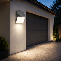 Lampe murale solaire à détecteur de mouvement, boîtier étanche, panneau solaire séparé réglable, lampe de sécurité LED pour extérieur et jardin