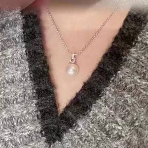 31285 Accesorios de Perlas DIY, Colgante de Plata S925 con Cuentas Redondas de 10-13 mm, Colgante Vacío Simple y Moderno - Product Image 4