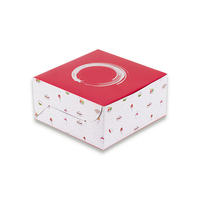 Boîte à gâteau portable haut de gamme avec compartiments profonds et coins renforcés pour l'expédition de desserts multicouches ou décorés