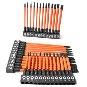 Juego de Herramientas de Reparación de Automóviles de 13 Piezas, Brocas Torx de Seis Puntas de Acero Aleado S2 (75/100/150 mm), Brocas T5-T40 Fosfatadas con Recubrimiento Amarillo - Product Image 1