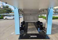 Remorque de transport de voitures fermée à portes battantes, à double essieu, pour voitures de course, avec couleur, motif et configuration de puissance personnalisables