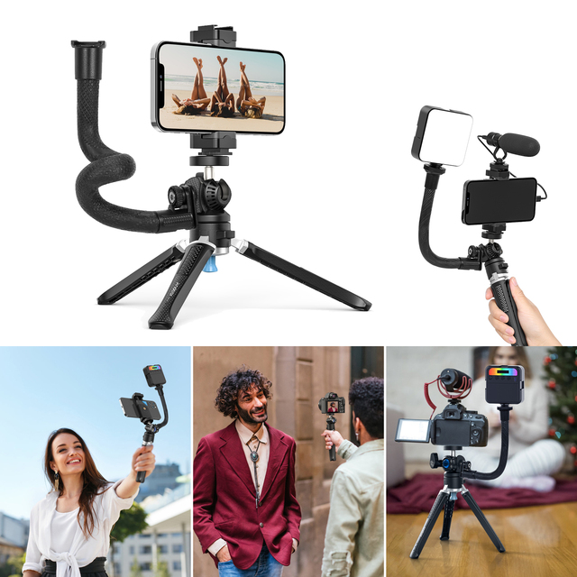 Hot Selling MT-01 Flexible Extension Arm Selfie Stick Tripod Stand Camera Tripod