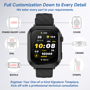 D10 1000mAh Großer Akku 2,01 Zoll Großer Bildschirm Smartwatch LED-Taschenlampe NTC-Temperaturüberwachung 1ATM Wasserdicht Outdoor-Sport - Product Image 2