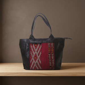 Elegant Leather Kilim Travel Tote bag - Product Image 4
