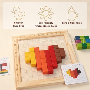 Bloques de Construcción de Madera Coloridos, Cubos para Contar, Reconocimiento de Colores, Clasificación, Apilamiento, Rompecabezas, Juguetes Educativos Tempranos para Niños de 4 a 6 Años - Product Image 4