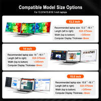 Nouvel écran portable pour PC/ordinateur portable de jeu de 15,6 pouces Full HD 1920x1080 IPS LCD LED, double/triple écran, type C
