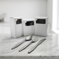 Ensemble de couteaux, fourchettes et cuillères biodégradables et compostables, emballage personnalisé, couleur au choix, pour distributeurs et importateurs