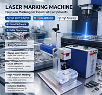 Machine de marquage laser à fibre 30W avec source laser Raycus EZCAD, petite taille, pour métal ou non-métal