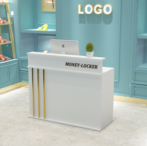 Hot Sale Small <b>Mini</b> 32 39 Inch Black and Gold Counter Table Reception <b>Desk</b> Front <b>Desk</b> for Beauty Hair Salon Dental Bank - Product Image 4