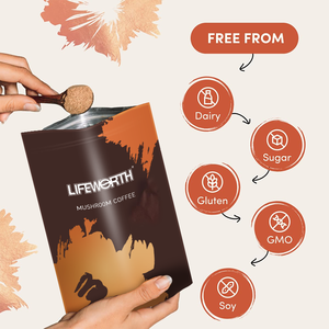 Lifeworth GMP OEM Marque Privée Poudre D'extrait De Café De Champignon Reishi Instantané <span class=keywords><strong>Ganoderma</strong></span> & Lions Crinière Café Emballé Dans Un Sac - Product Image 4