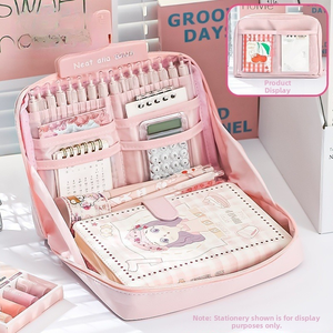 Astuccio Grande Capacità a 12 Scomparti in PVC e Tela Oxford, Design Panda, Cancelleria di Alta Qualità <span class=keywords><strong>per</strong></span> Scuola Elementare, Media e Superiore - Product Image 4