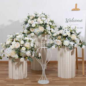 Centros de Mesa para Bodas con Bola de Flores Azules y Hojas Verdes, Venta al Por Mayor de Fábrica FB002, para Decoraciones de Boda - Product Image 1