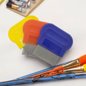 Venta al por mayor de alta calidad de agarre cómodo sin pérdida de dientes peine de eliminación de Piojos para el cuidado del perro gato peine sin liendres - Product Image 1