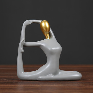 Dingyun Yoga Sculpture Resin Art Decor Home Living Room Desktop Ornament - Product Image 3