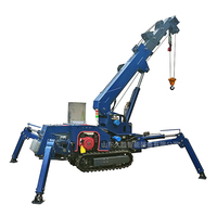 Mini-grue araignée compacte à chenilles en caoutchouc, double alimentation diesel-électrique, petite machine de levage pour l'entretien des bâtiments