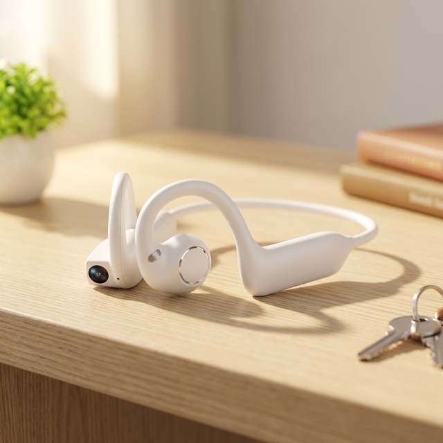 Sanvent E12 Smart Bone Conduction Headphones 8MP Camera 8GB Video Recording Wireless Sport Earphones AI Translation Cycling