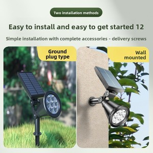 Luce solare Ultra-luminosa per esterni a <span class=keywords><strong>LED</strong></span> impermeabile IP65 per prato e <span class=keywords><strong>giardino</strong></span> <span class=keywords><strong>paletto</strong></span> da <span class=keywords><strong>giardino</strong></span> con luce decorativa per <span class=keywords><strong>giardino</strong></span> - Product Image 3
