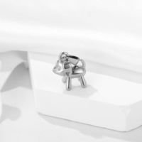 Petits breloques bijoux de mode ballon chien mignon lapin fleur flamant rose pendentif à breloque pendentifs en acier inoxydable pour la fabrication de bijoux