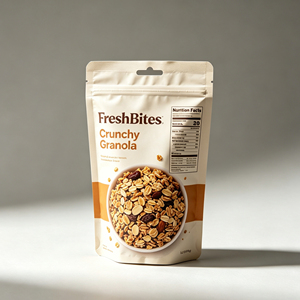 Bolsa de Embalaje de Alimentos con Cierre Reutilizable y Orificio Euro para Granola, Cereales y Frutas Secas, Venta al Por Mayor - Product Image 1