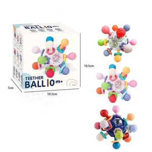Jouets de dentition sensoriels sans BPA jouets de dentition pour bébé <span class=keywords><strong>Montessori</strong></span> jouets de <span class=keywords><strong>boule</strong></span> de dentition sensorielle <span class=keywords><strong>hochet</strong></span> de dentition jouets à mâcher - Product Image 5