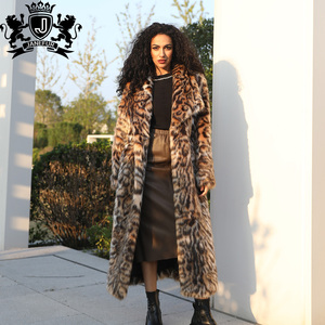 Cappotto Lungo da Donna Janefur con Collo a Scialle, Stampa Leopardata in Ecopelliccia, <span class=keywords><strong>Trench</strong></span> Coat <span class=keywords><strong>Leopardato</strong></span> in Finta Pelliccia - Product Image 5