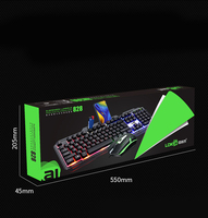 Clavier et souris de jeu personnalisés Klavye Gamer mécanique en métal