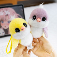 Porte-clés en peluche 'Simulation Titmouse', Pendentif oiseau réaliste, Breloque de sac pour couple, Jouet en peluche pour machine à griffes, Vente en gros