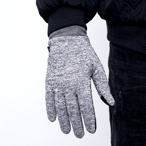 Magic Knitting <b>Wool</b> Acrylic <b>Gloves</b> Wrist Length Thermal Plain Style Winter Casual Touchscreen Elastic Sports Gray - Product Image 1