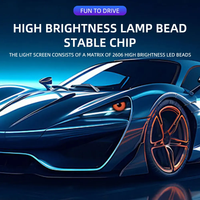 Nouveau panneau d'affichage LED multifonctionnel pour voiture, yeux de démon, yeux d'aigle, yeux de diable, écran clignotant, programmable par application