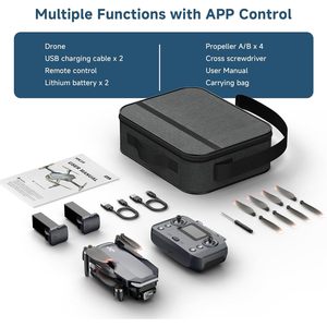Drones prosumer Hk99 pliables, quadricoptère RC avec caméra 4K, drone GPS en plastique avec une portée de 1312 pieds et 48 minutes d'autonomie de vol pour adultes - Product Image 6