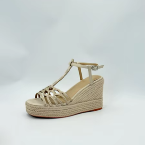 Design estivo nuovo stile Versatile con zeppa e <span class=keywords><strong>tacco</strong></span> <span class=keywords><strong>interno</strong></span> con suola spessa sandali Casual da donna - Product Image 4