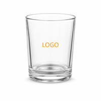 Porte-bougie en verre transparent de 50 ml à base épaisse, petit récipient en verre pour bougie, idéal pour la décoration de la maison et les mariages