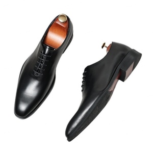 High End Men's Oxford <b>Shoes</b> Genuine Leather Handmade Lace-up Pointed Toe <b>Height</b> <b>Increasing</b> Winter Wedding Banquet Business - Product Image 4