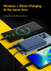 Banco de energía inalámbrico de <span class=keywords><strong>10000mAh</strong></span> Interfaz de cargador rápido magnético Batería <span class=keywords><strong>externa</strong></span> multifunción para iPhone <span class=keywords><strong>Samsung</strong></span> - Product Image 6
